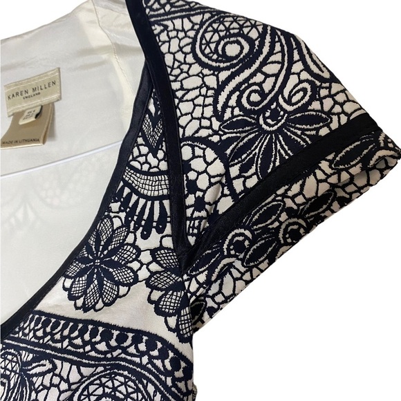 KAREN MILLEN COTTON PATTERNED DRESS (0940) - Picture 4 of 6